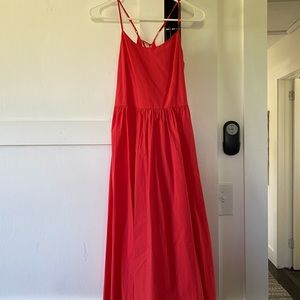 & other stories red midi dress